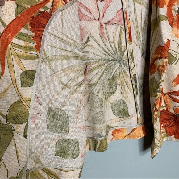 Andre’ Oliver Linen Open Front Blazer - Picture 5 of 9